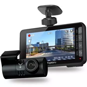 Yupiteru Drive 2 спереди и сзади WDT770d дюймов 2 миллиона пикселей Full HD с максимальным углом обзора ночной функции включены Регистратор, камеры, 3.0 чёрный