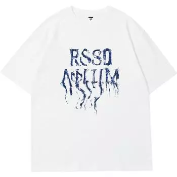 Yuqi Same Style White Short sleeve Women T-shirt Summer European and American Fashion Brand High Street Design Sense Niche Playing Song Suit Clothes White XL(72.50kg)