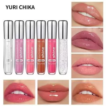 YURI CHIKA Перламутровый увлажняющий и увлажняющий бальзам для губ с тонкой мерцающей морской глазурью для губ Doe Lip Glass Lip Glaze