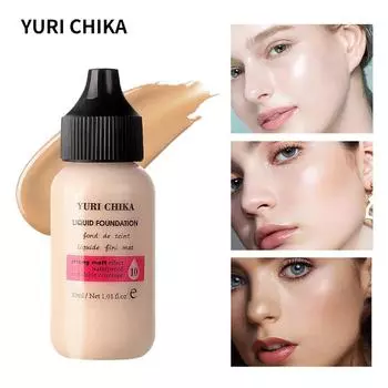 YURI CHIKA Тональный крем Стойкий консилер не смывается Тональный крем Контроль жирности Легкий увлажняющий корректор для восстановления кожи 30ml