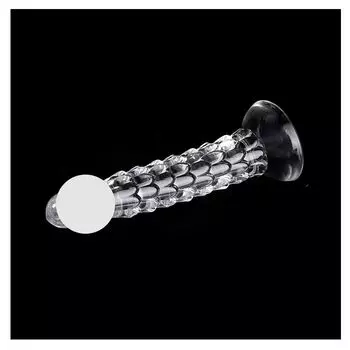 Yurika Scale Shaped Anal Plug Transparent Dildo Soft Anal Dildo with Suction Cup for Women Silicone Thick Dildo Anal Expansion Uneven Plug Painless