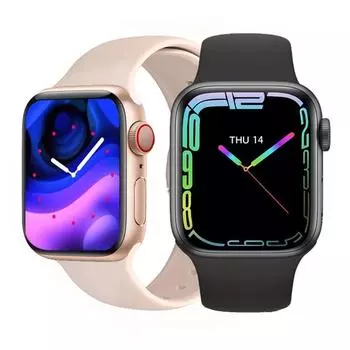 YurKem IWO Series 7 Смарт-часы Водонепроницаемые умные часы с пульсометром для мужчин и женщин Спортивный фитнес-трекер Bluetooth-вызов Смарт-часы чёрный