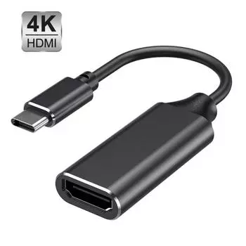 YurKem OTG USB 3,1 Тип C к HDMI Кабель-адаптер 4K HD TV для Samsung Note 8 S8 S9 Конвертер для телефона, ноутбука, подключенного ТВ-монитора чёрный