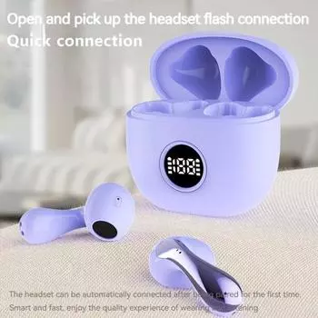 YurKem TWS наушники-вкладыши мини беспроводные Bluetooth 5.3 гарнитура спортивные наушники игровые наушники с зарядным микрофоном для телефона Samsung Xiaomi белый