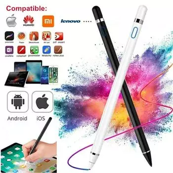YurKem Универсальный стилус для Apple iPad Tablet Мобильный телефон Стилус для рисования Карандаш для телефона Планшет Ручка-карандаш для сенсорного экрана Android IOS белый