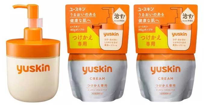 Yuskin pump body 180 г x 1 Картридж 180 г x 2 Для увлажненной и здоровой кожи при обморожениях [Набор продуктов] (только пополнение) Трещины, растрескивание,