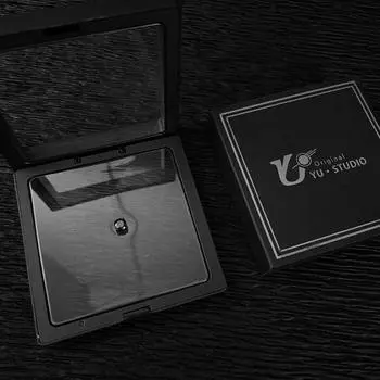 Yustudio K-style Titanium Steel Non-Pierced Magnet Zircon Ear Clip Men and Women Trendy Fancy Stylish Pseudo Stud Earrings Earrings Black single/6mm magnetic ear clip/gift box