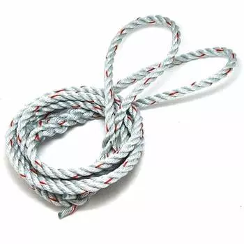 Yutakamake Rope with stand 9mm x 3m Diamond rope 3 strokes DR-93 Satsuma processing on both ends Ring processing Abrasion resistant For binding, cargo