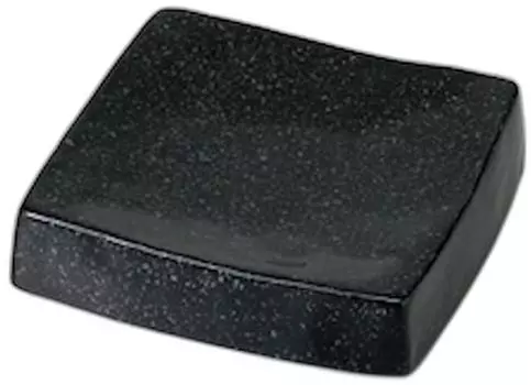 Yuteki Tenmoku Square x x Small Square Plate Setomonohonpo (Small) [12.8 12.8 3cm]
