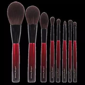 YUTONG BEAUTE Makeup Polar Rose 8 PCs/13 PCs Makeup Brush Full Set Makeup for Beginners Tools Eye Shadow Loose Powder Brush Man-made fiber 8 + brush net brushless bag