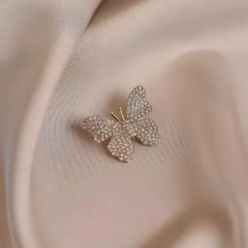 Yutsai Fashion Gradient Butterfly Brooch Alloy Sweet Brooch Women Jewelry Accessories Gifts PD2296 белый
