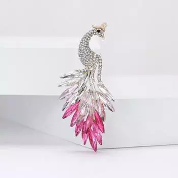 Yutsai Peacock Design Brooch Women s Embroidered Corsage Fashion Suit Accessories Brooch PD2300 розовый
