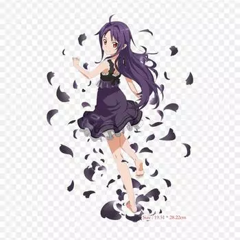 Yuuki Konno Cards Maid Asuna Kirito, железные нашивки для одежды, наклейки с аппликациями на одежду, термочувствительная нашивка на заказ