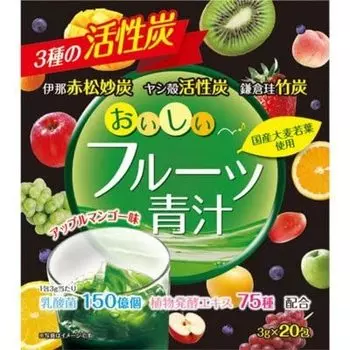 Yuwa Delicious Fruit Green Juice 3 вида активированного угля 3 г x 20 пакетиков x 5 штук набор