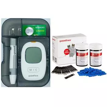 YUWELL 710 глюкометр, глюкометр для диабета, тест-полоски, глюкометр, аксессуары для диабета, монитор уровня сахара в крови 710+50 strip+50 lancet