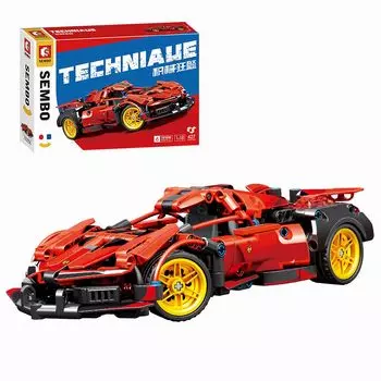 YuY LuoQI Block Car Premium Rose Red Toy Car Compatible with Lego Present Boy Children Present Children Adult Assembly Kit Present Popular Birthday