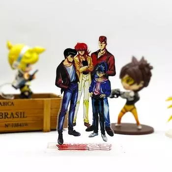 YuYu Hakusho Yuusuke Kazuma Kurama Hiei игрушка акриловая подставка игрушка-фигурка