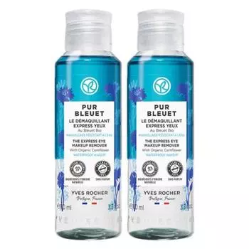 Yves Rocher Pure Blue Express Средство для снятия макияжа 100 мл 2 шт, 1 шт