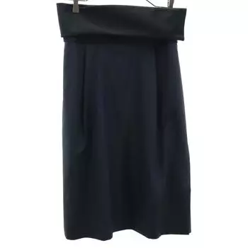 YVES SAINT LAURENT 80s 90s French Silk Blend Old Midi length skirt 36 Women Used