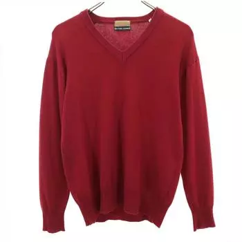 YVES SAINT LAURENT 90s 100% Cashmere Old Long sleeve V neck sweater knit Men s Used