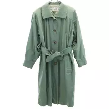 YVES SAINT LAURENT 90s Old Stainless collar coat M Green system Women Used