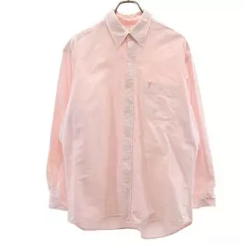 YVES SAINT LAURENT 90s Old Striped Pattern Long sleeve Oxford Button down shirt Men s Used