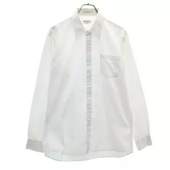 YVES SAINT LAURENT 90s Old Striped Pattern Long sleeve shirt 161/2 white Men s Used