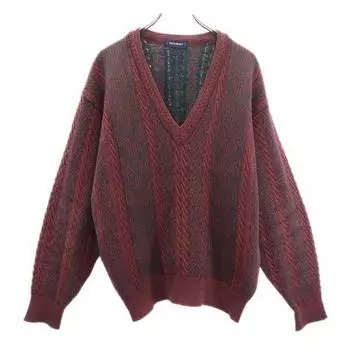 YVES SAINT LAURENT 90s wool Overall handle Long sleeve V neck sweater Men s Used