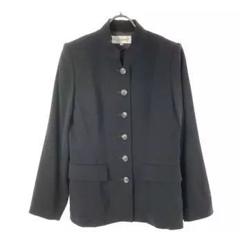 YVES SAINT LAURENT made in Japan Stand collar Wool jacket 38 black Women Used