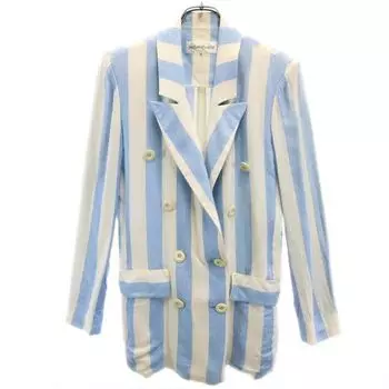 YVES SAINT LAURENT made in Japan Striped Pattern tailored jacket 38 Women Used