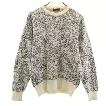 YVES SAINT LAURENT tricots 80s 90s Old wool blend mohair blend Overall handle Long sleeve sweater Men s Used