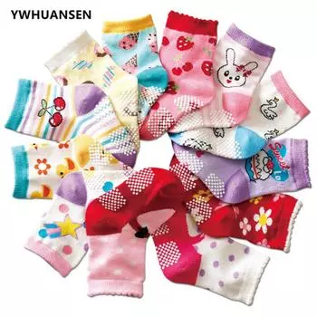 YWHUANSEN 0-2 года Нескользящие детские носки для мальчиков девочек Recem Nascido Нескользящие Calcetines Детские носки Новорожденный Meia Infantil Menino 0-24M
