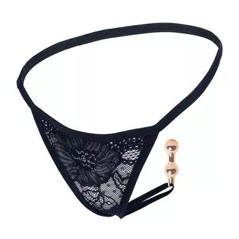 YWZAO Анальная пробка Женские трусики-стринги Черная комбинация N11 26-30 Combo A
