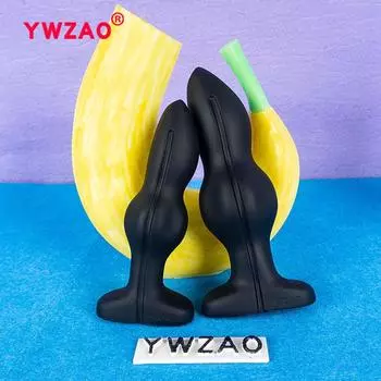 YWZAO Анальные пробки Жидкий силикон Мягкая собачка для использования на улице G96 M 3.7cm