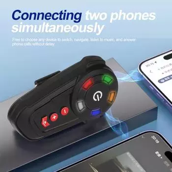 YX02 Мотоциклетный шлем Гарнитура Bluetooth Беспроводной комплект громкой связи Водонепроницаемые наушники с голосовым управлением BT 5.2 Наушники