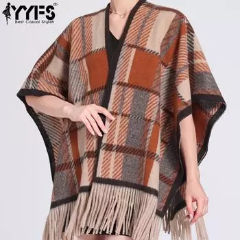 YYFS Women s Fashion Casual Fall Winter Plaid Print Sleeve Sleeve Jackets & Coats Down Coats Size: One Size верблюд
