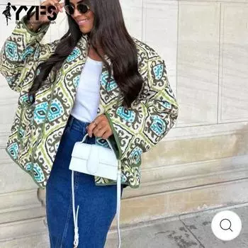 YYFS Женская мода Повседневная Осень Зима Длинные рукава Куртки и пальто S зелёный