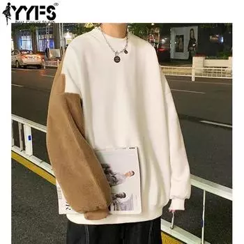 YYFS Женская мода Повседневная Осень Зима Длинные рукава О-образный вырез Пуловеры и длинные рукава M белый