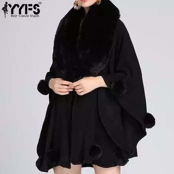 YYFS Женская мода Повседневная Осень Зима Однотонные принты Длинные рукава Куртки и пальто Пуховики One Size чёрный