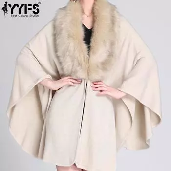 YYFS Женская мода Повседневная Осень Зима Однотонные принты Длинные рукава Куртки и пальто Пуховики Size: One Size бежевый