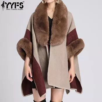 YYFS Женская мода Повседневная Осень Зима Однотонные принты Рукава 3/4 Куртки и пальто Пуховики One size хаки