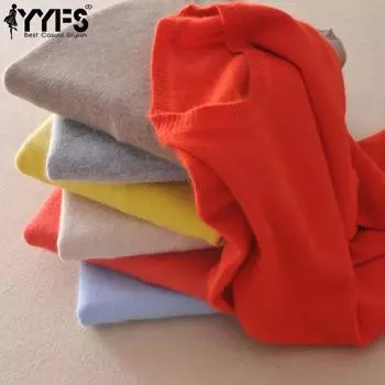 YYFS Женская мода Повседневная Осень Зима Однотонный Принт Длинный Рукав О-Образный Вырез Топы Женская Одежда Шерстяной Трикотаж Свитера S белый