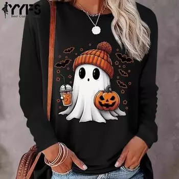 YYFS Женская мода Повседневная весна-осень Длинные рукава О-образный вырез Блузки и рубашки S