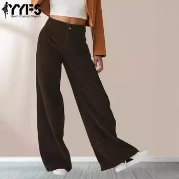 YYFS Женская мода повседневные однотонные принтованные брюки с высокой талией брюки и капри S чёрный