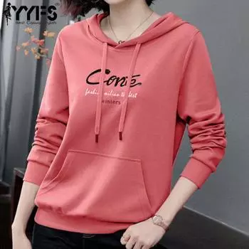 YYFS Женская мода Повседневные толстовки с капюшоном и длинным рукавом XXL