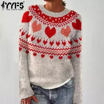 YYFS Женская мода Повседневный Осень Зима Длинный рукав О-образный вырез свитера S