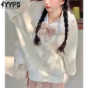 YYFS Женская мода Повседневный Осень Зима Однотонный Принт Длинный Рукав О-Образным Вырезом Свитера Size: One Size бежевый