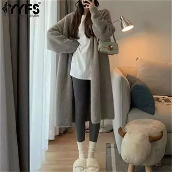 YYFS Женская мода Повседневный Осень Зима Однотонный Принт Длинный Рукав Свитера One size