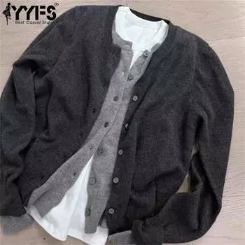 YYFS Женская мода Повседневный Осень Зима Однотонный Принт Длинный Рукав О-Образным Вырезом Свитера Size: One Size серый