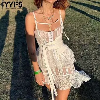 YYFS женские модные летние весенние однотонные повседневные платья без рукавов с высокой талией и принтом S белый